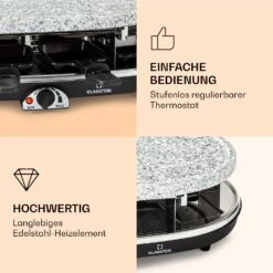 Steaklette Raclette Raclette-Grill Mit Zubehör Für 8 Personen -Klarstein 10039925 de 0003 logo