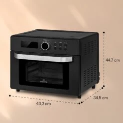 Prime Air Heißluftfritteuse 1500W 23l Timer 8 Programme 15 Prime Air Heißluftfritteuse 1500W 23l Timer 8 Programme -Klarstein 10040025 yy 0007 dimensions