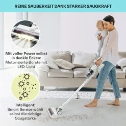 LARMA Staubsauger Kabellos Beutellos Akku 45 Min Laufzeit Max. LED 12 LARMA Staubsauger Kabellos Beutellos Akku 45 Min Laufzeit Max. LED -Klarstein 10040033 de 0004 logo