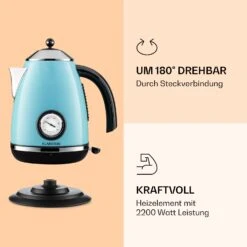 Aquavita Chalet Wasserkocher 1,7 Liter 2200 Watt Temperaturanzeige Edelstahl 12 Aquavita Chalet Wasserkocher 1,7 Liter 2200 Watt Temperaturanzeige Edelstahl -Klarstein 10040039 de 0003 logo