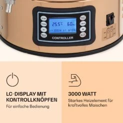 Mundschenk Maischekessel, Bierbrauanlage, 2500 W, 30 L, 9 Programme 11 Mundschenk Maischekessel, Bierbrauanlage, 2500 W, 30 L, 9 Programme -Klarstein 10040144 de 0003 logo