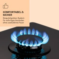 Ignito Chef Edition 5 Zonen Gaskochfeld 5-flammig Sabaf-Brenner Glaskeramik -Klarstein 10040146 de 0004 logo