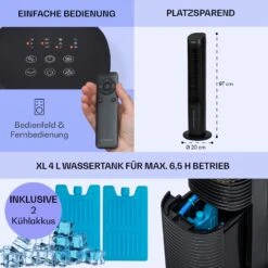 Mistral 5-in-1 Luftkühler Ventilator Ionisator 360 M³/h Fernbedienung -Klarstein 10040151 de 0006 logo