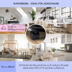 New Breeze 7 Mobile Klimaanlage 7000BTU 2,1kW 34m² Mobil Fernbedienung -Klarstein 10040152 de 0005 usp