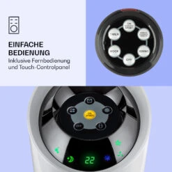 Skyscraper Ice Smart 4-in-1 Luftkühler & Ventilator WiFi 210m³/h Fernbedienung -Klarstein 10040207 de 0004 logo