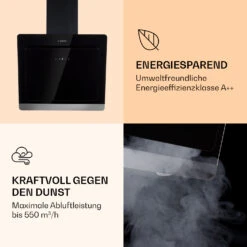 Aurora 60 Smart Dunstabzugshaube 550 M³/h 60cm Kopffrei Ambiente-Licht EEC A++ -Klarstein 10040234 de 0004 logo