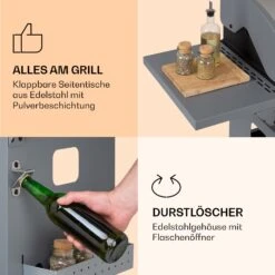 Lucifer 4 Gasgrill 4 X 3,6 KW Brenner 69x45cm Grill Edelstahl Mobil 14 Lucifer 4 Gasgrill 4 X 3,6 KW Brenner 69x45cm Grill Edelstahl Mobil -Klarstein 10040281 de 0005 logo