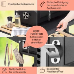 Aberdeen Double Holzkohlegrill Smoker Thermometer 2 Seitentische Mobil 16 Aberdeen Double Holzkohlegrill Smoker Thermometer 2 Seitentische Mobil -Klarstein 10040293 de 0006 usp