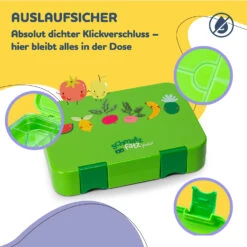 Junior Lunchbox 6 Fächer 21,3 X 15 X 4,5 Cm (BxHxT) BPA-frei -Klarstein 10040337 de 0003 usp