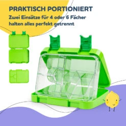 Junior Lunchbox 6 Fächer 21,3 X 15 X 4,5 Cm (BxHxT) BPA-frei -Klarstein 10040337 de 0004 usp