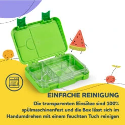 Junior Lunchbox 6 Fächer 21,3 X 15 X 4,5 Cm (BxHxT) BPA-frei -Klarstein 10040337 de 0005 usp