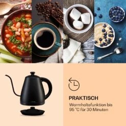 Garcon Wasserkocher 1L 2000W Warmhaltefunktion Schwanenhals Edelstahl 14 Garcon Wasserkocher 1L 2000W Warmhaltefunktion Schwanenhals Edelstahl -Klarstein 10040347 de 0006 logo