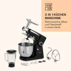 Renata Rossa Küchenmaschine 3-in-1 2000W 2,7PS 5Ltr Edelstahl BPA-frei -Klarstein 10040500 de 0007 logo