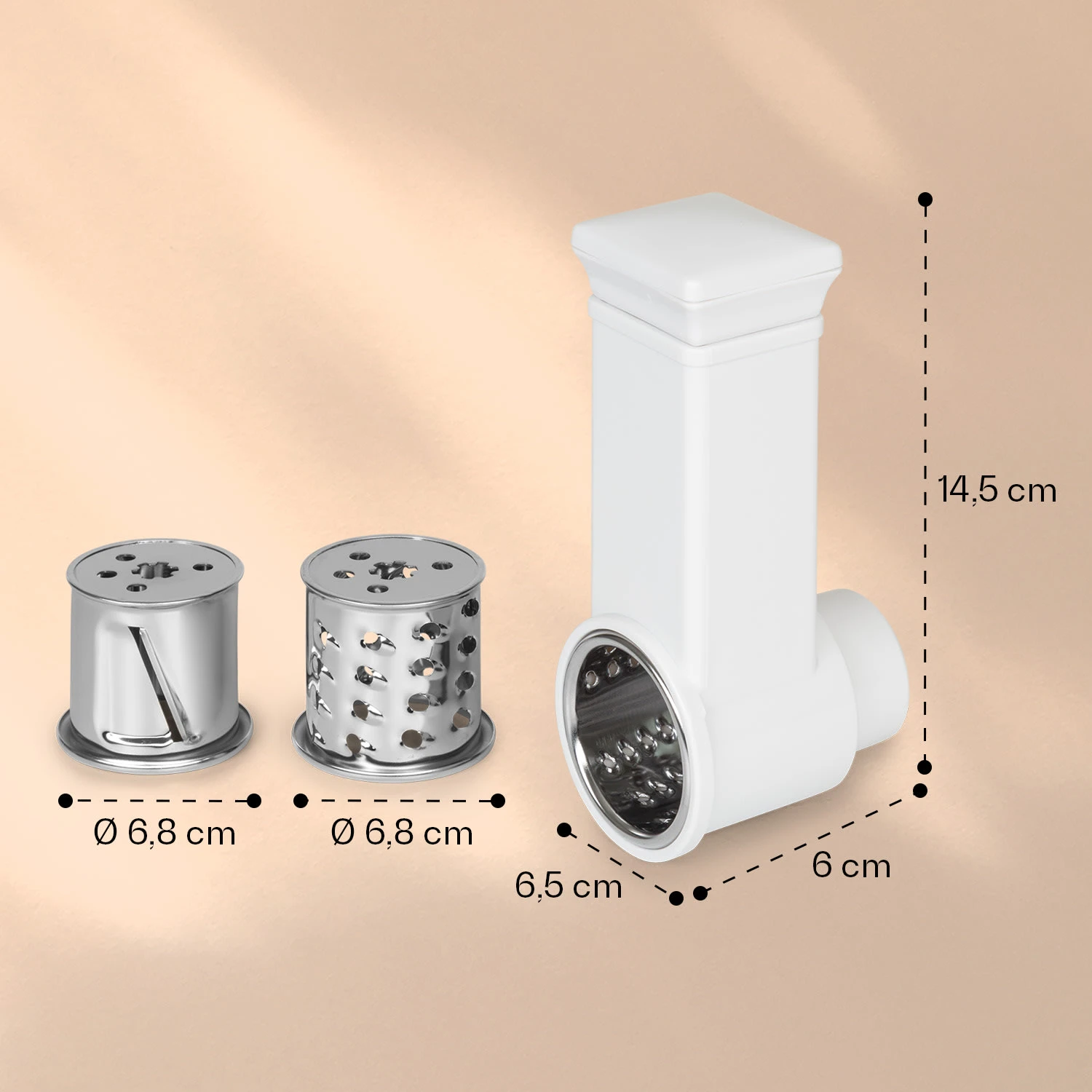 Renata Salat-Reibeaufsatz Zubehör Grob, Mittel, Fein 6 Renata Salat-Reibeaufsatz Zubehör Grob, Mittel, Fein – Bild 4