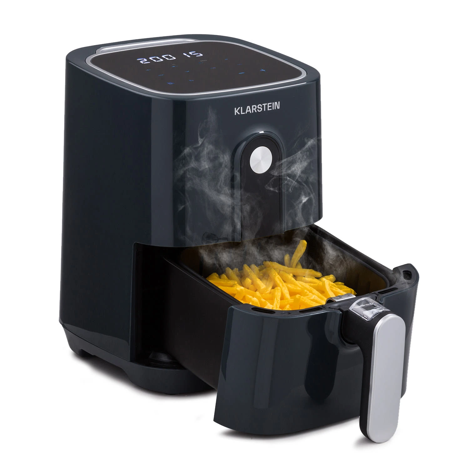Crisp-Pro Heißluftfritteuse Air Fryer 1400W 2,8 Ltr Timer Edelstahl 3 Crisp-Pro Heißluftfritteuse Air Fryer 1400W 2,8 Ltr Timer Edelstahl