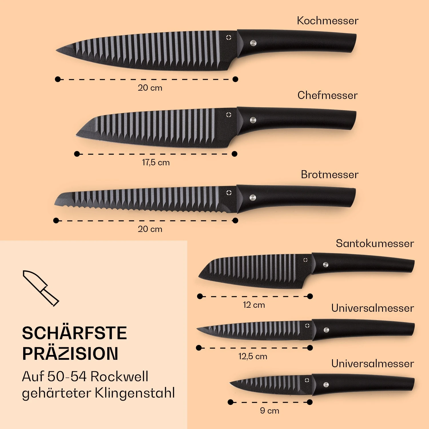 Kissaki Messerset Magnetisch Antihaftversiegelung Wellenform 5 Kissaki Messerset Magnetisch Antihaftversiegelung Wellenform – Bild 3