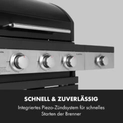 Valdosta 3.1 Gasgrill 3 X 2,8 KW + 2,5 KW Brenner Edelstahl Mobil -Klarstein 10040704 de 0007 logo