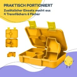 Schmatzfatz By Lite Lunchbox 6 Fächer 20,8x4,5x15 Cm BPA-frei Tritan -Klarstein 10040717 de 0004 logo