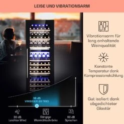 Vinsider 89 Built-In Trio Built-In Weinkühlschrank 5 – 18 °C Touch-Bedienfeld Holzregale -Klarstein 10040720 de 0004 usp