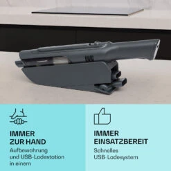 LARMA Akku-Handstaubsauger Kabellos Beutellos Akkubetrieben 32 Min Laufzeit Max. 12 LARMA Akku-Handstaubsauger Kabellos Beutellos Akkubetrieben 32 Min Laufzeit Max. -Klarstein 10041135 de 0004 usp