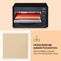 Arezzo Pizza-Ofen Herausnehmbarer Pizza-Stein Stahlgehäuse 1770 W 160 - 400 °C 12 Arezzo Pizza-Ofen Herausnehmbarer Pizza-Stein Stahlgehäuse 1770 W 160 - 400 °C -Klarstein 10041186 de 0005 logo