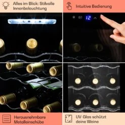 Barolo 12 Uno Weinkühlschrank 37 Ltr 12 Flaschen 11-18°C SingleZone -Klarstein 10041205 de 0005 usp