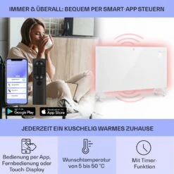 Bansin Crystal Smart Konvektions-Heizgerät 1500W 5 - 50 °C App-Steuerung 12 Bansin Crystal Smart Konvektions-Heizgerät 1500W 5 - 50 °C App-Steuerung -Klarstein 10041210 de 0003 usp