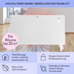 Bansin Crystal Smart Konvektions-Heizgerät 1500W 5 - 50 °C App-Steuerung 13 Bansin Crystal Smart Konvektions-Heizgerät 1500W 5 - 50 °C App-Steuerung -Klarstein 10041210 de 0004 usp