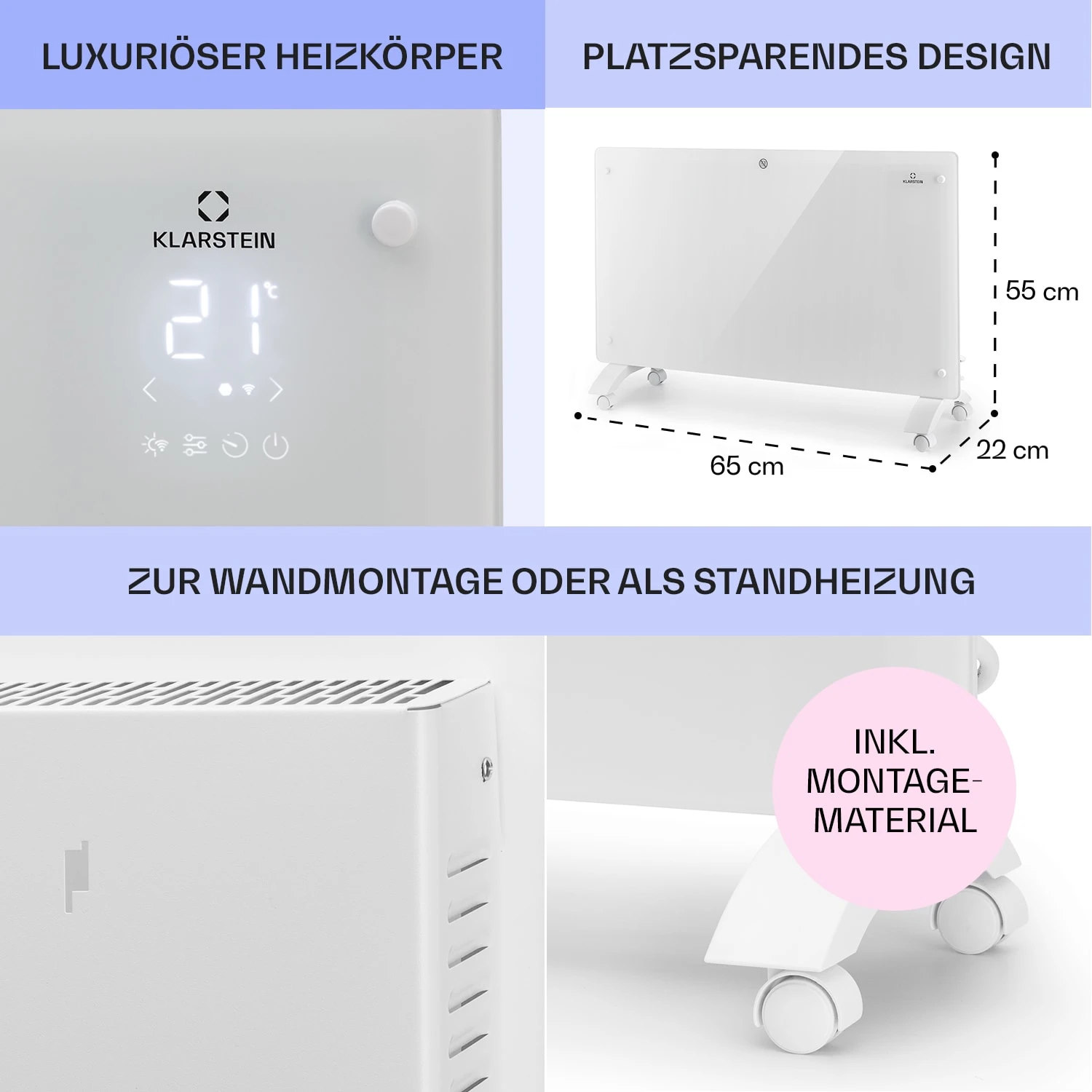 Bansin Crystal Smart Konvektions-Heizgerät 1500W 5 - 50 °C App-Steuerung 8 Bansin Crystal Smart Konvektions-Heizgerät 1500W 5 - 50 °C App-Steuerung – Bild 6