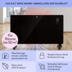 Bansin Crystal Smart Konvektions-Heizgerät 2500W 5 - 50 °C App-Steuerung 12 Bansin Crystal Smart Konvektions-Heizgerät 2500W 5 - 50 °C App-Steuerung -Klarstein 10041211 de 0004 usp