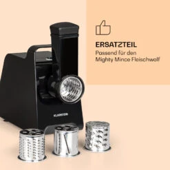 Mighty Mince Reibeaufsatz Kopf Mit Stopfer 4 Reiben Kunststoff Aluminium -Klarstein 10041213 de 0002 logo