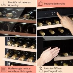 Rhône 25 Duo Weinkühlschrank Kompression 2 Zonen 75 Ltr / 25 Flaschen -Klarstein 10041239 de 0005 usp