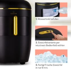 Passau Eiswürfelmaschine 2 Größen 15 Kg/24 H Auto-Clean -Klarstein 10041343 de 0004 logo