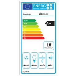 Royal Flush Eco Dunstabzugshaube 90 Cm 576 M³/h A+ -Klarstein 10041349 energy label