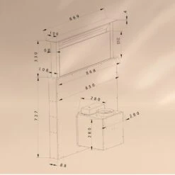 Royal Flush Eco Dunstabzugshaube 90 Cm 576 M³/h A+ -Klarstein 10041349 yy 0009 dimensions