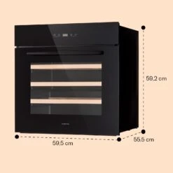Vinsider 30 Built-In Uno Einbau-Weinkühlschrank 30 Flaschen 77 Ltr Edelstahl 18 Vinsider 30 Built-In Uno Einbau-Weinkühlschrank 30 Flaschen 77 Ltr Edelstahl -Klarstein 10041357 yy 0008 dimensions