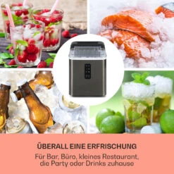 Albaron Supreme Eiswürfelmaschine Bullet 12kg/24h 1,5 Ltr Edelstahl -Klarstein 10041360 de 0003 logo