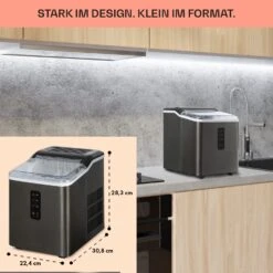 Albaron Supreme Eiswürfelmaschine Bullet 12kg/24h 1,5 Ltr Edelstahl -Klarstein 10041360 de 0006 logo