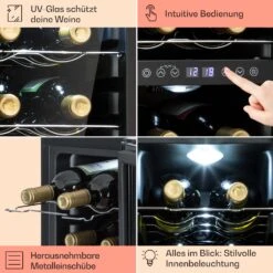 Shiraz 12 Duo Weinkühlschrank 2 Zonen 42L/12 Flaschen 5-12 / 12-18 °C Touch 14 Shiraz 12 Duo Weinkühlschrank 2 Zonen 42L/12 Flaschen 5-12 / 12-18 °C Touch -Klarstein 10041361 de 0005 usp