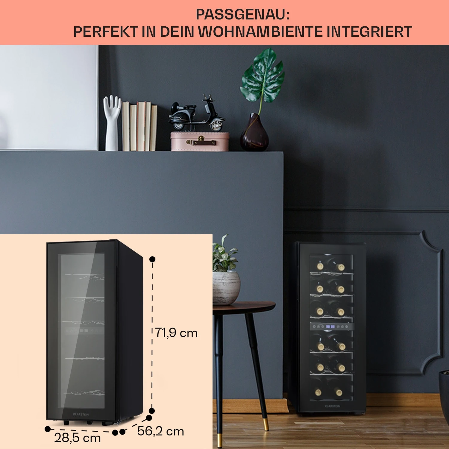 Shiraz 12 Duo Weinkühlschrank 2 Zonen 42L/12 Flaschen 5-12 / 12-18 °C Touch 8 Shiraz 12 Duo Weinkühlschrank 2 Zonen 42L/12 Flaschen 5-12 / 12-18 °C Touch – Bild 6