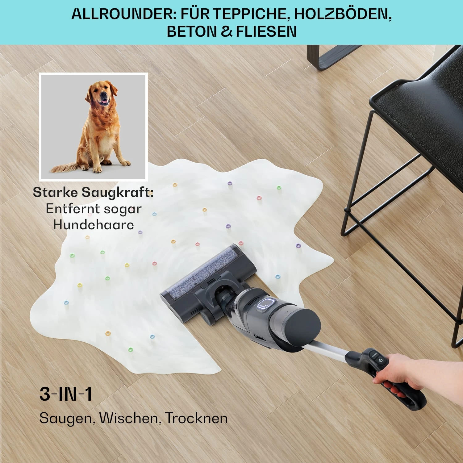 Caswell Plus Nass-/Trockensauger Kabellos Akkubetrieben LED-Display 6 Caswell Plus Nass-/Trockensauger Kabellos Akkubetrieben LED-Display – Bild 4