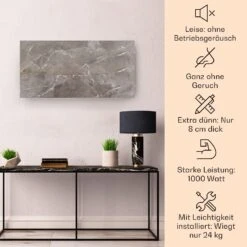 Wonderwall Santorini Smart Infrarot-Heizung 120x60cm 1000W Wochentimer IP24 -Klarstein 10041820 de 0002 usp
