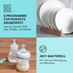 Havasia UV 6 Secret Einbau-Geschirrspüler UV-Licht 6 Programme 11 Havasia UV 6 Secret Einbau-Geschirrspüler UV-Licht 6 Programme -Klarstein 10041826 de 0003 usp