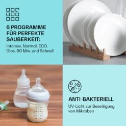 Havasia UV 8 Geschirrspüler UV-Licht Freistehend / Einbau 1620W -Klarstein 10041829 de 0003 usp
