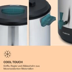 Abbey 40 Einkochautomat Getränkespender 40L 100°C 180min Edelstahl 14 Abbey 40 Einkochautomat Getränkespender 40L 100°C 180min Edelstahl -Klarstein 10041839 de 0005 logo