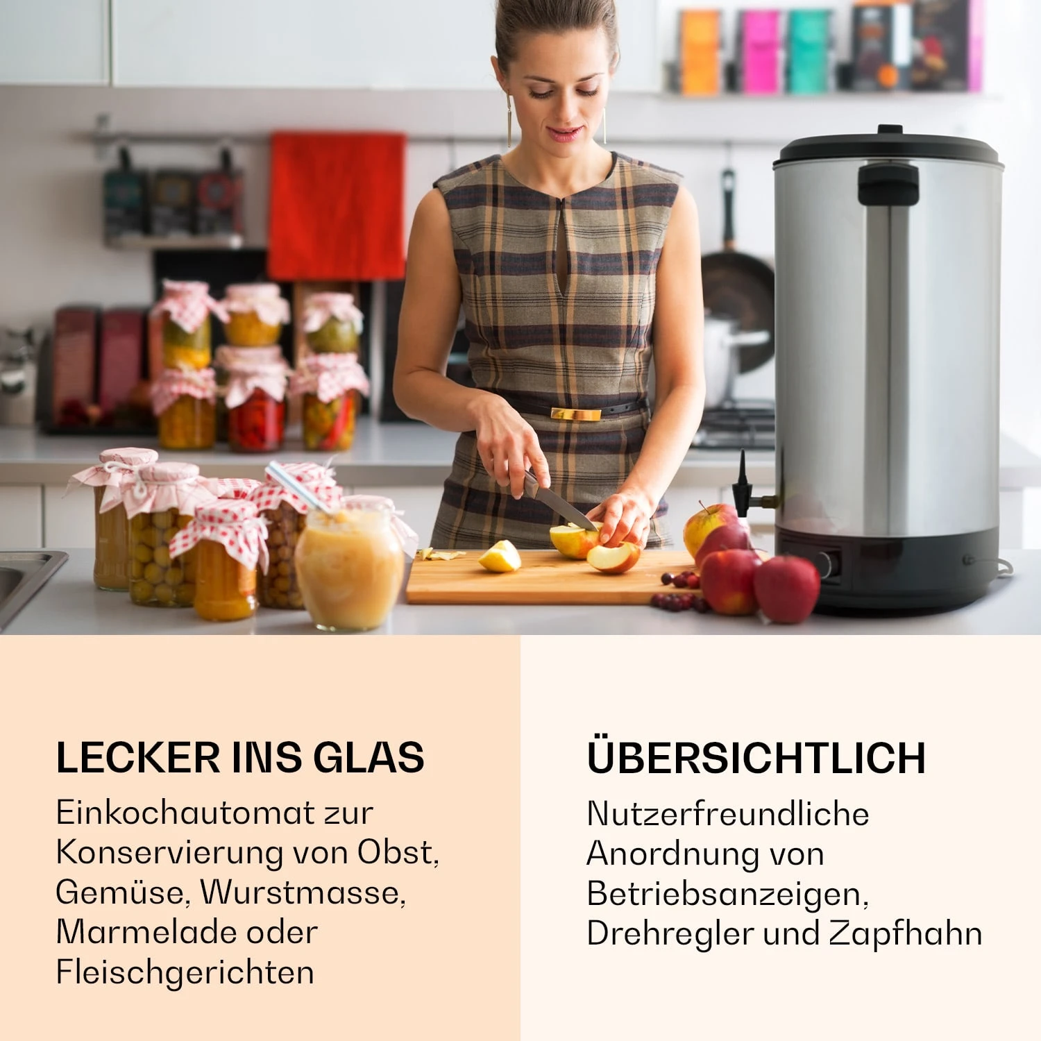 Abbey 60 Einkochautomat Getränkespender 60L 100°C 180min Edelstahl 4 Abbey 60 Einkochautomat Getränkespender 60L 100°C 180min Edelstahl – Bild 2