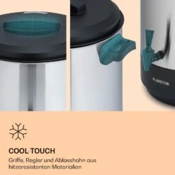 Abbey 60 Einkochautomat Getränkespender 60L 100°C 180min Edelstahl 14 Abbey 60 Einkochautomat Getränkespender 60L 100°C 180min Edelstahl -Klarstein 10041840 de 0005 logo