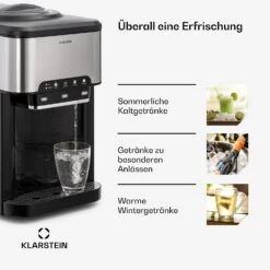 Aqueous Eiswürfelmaschine 3-in-1: Eiswürfel, Wasserspender: Heiß & Kalt 20 Kg/24h -Klarstein 10041845 de 0005 usp