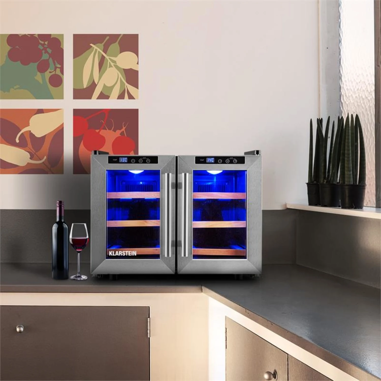 Reserva Saloon Weinset 2-teilig Weinkühlschrank Weinregal 5 Reserva Saloon Weinset 2-teilig Weinkühlschrank Weinregal – Bild 3