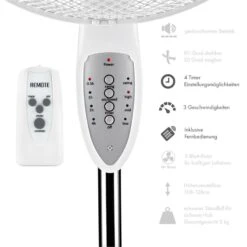 Summerjam Standventilator 2er-Set Standlüfter 50W 3 Stufen Weiß -Klarstein 60002058 yy 0004 logo Klarstein Summerjam Standventilator weiss